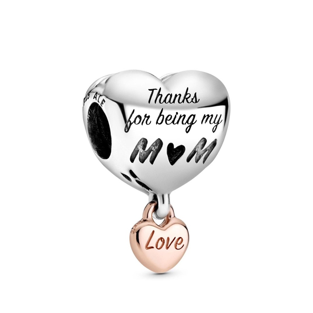 Authentic Pandora Pandora Love You Mom Heart Charm